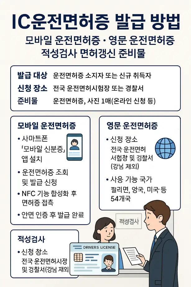 IC 운전면허증 발급 후기: 모바일 신분증, 영문 운전면허, 적성검사까지 한 번에 해결!